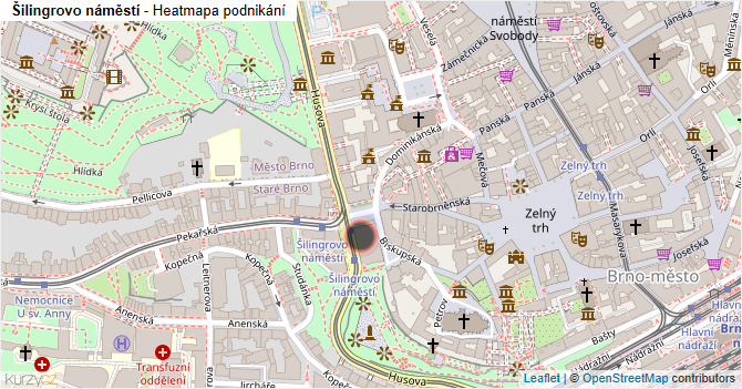 Šilingrovo náměstí - mapa podnikání