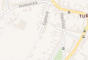 Šípková v obci Brno - mapa ulice