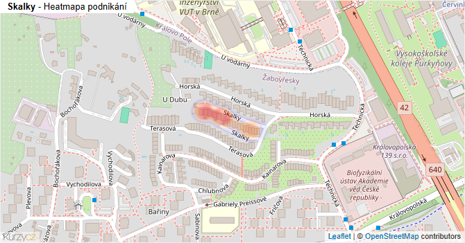 Skalky - mapa podnikání