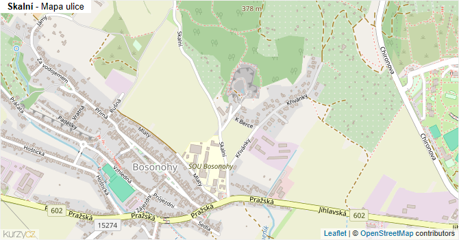 Skalní - mapa ulice
