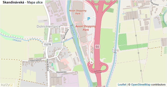 Skandinávská - mapa ulice