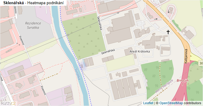 Sklenářská - mapa podnikání