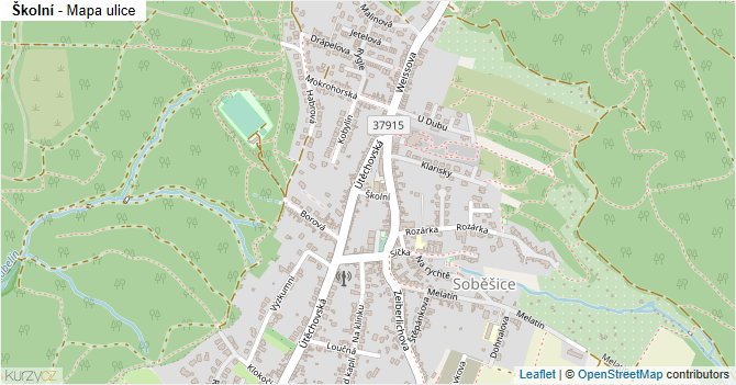 Školní - mapa ulice