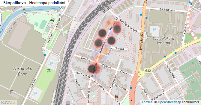 Skopalíkova - mapa podnikání