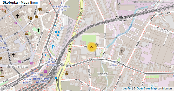 Skořepka - mapa firem