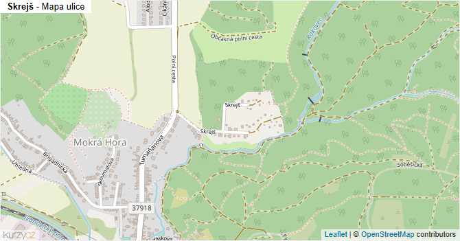 Skrejš - mapa ulice