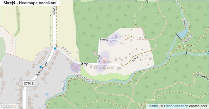 Skrejš - mapa podnikání