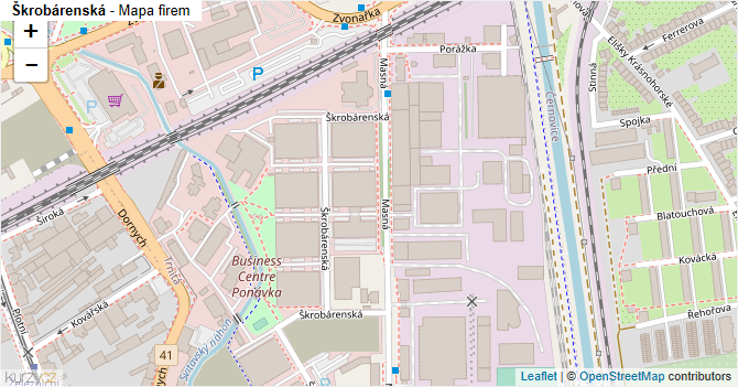 Škrobárenská - mapa firem