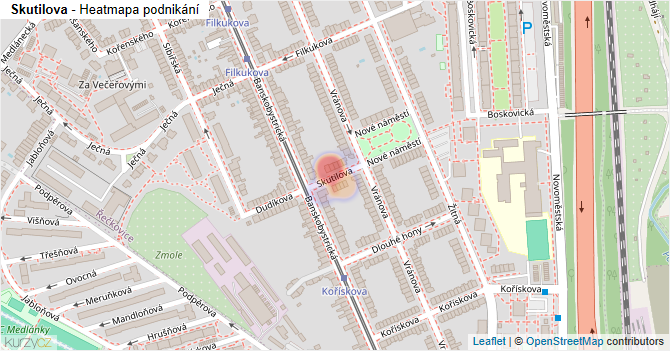 Skutilova - mapa podnikání