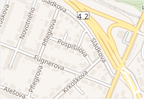 Sládkova v obci Brno - mapa ulice