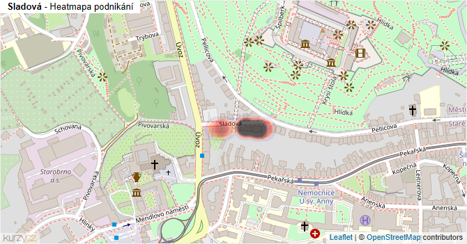 Sladová - mapa podnikání