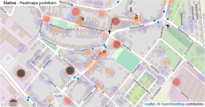 Slatina - mapa podnikání