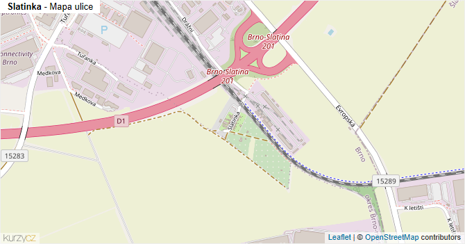 Slatinka - mapa ulice