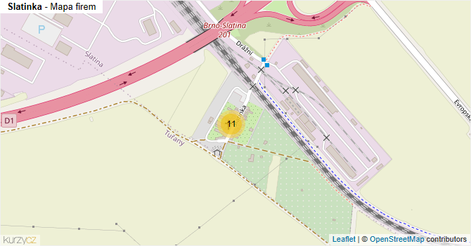 Slatinka - mapa firem