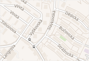 Slavkovská v obci Brno - mapa ulice