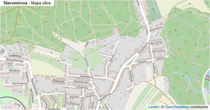 Slavomírova - mapa ulice