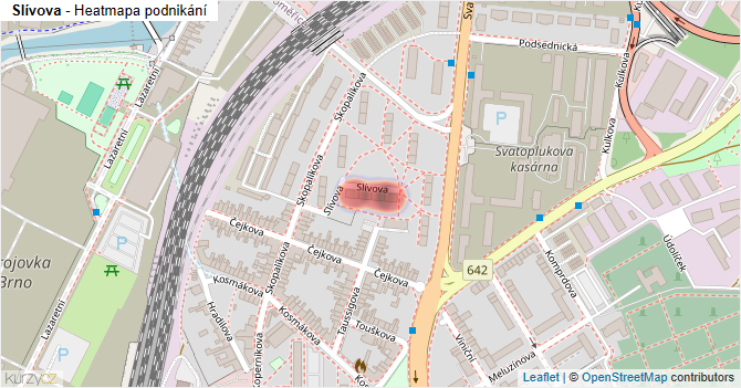 Slívova - mapa podnikání