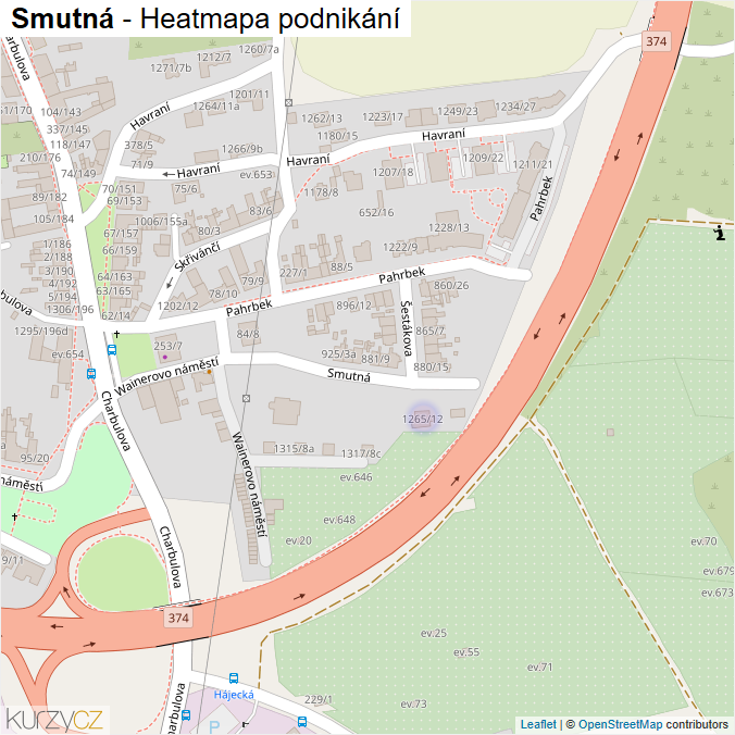 Mapa Smutná - Firmy v ulici.