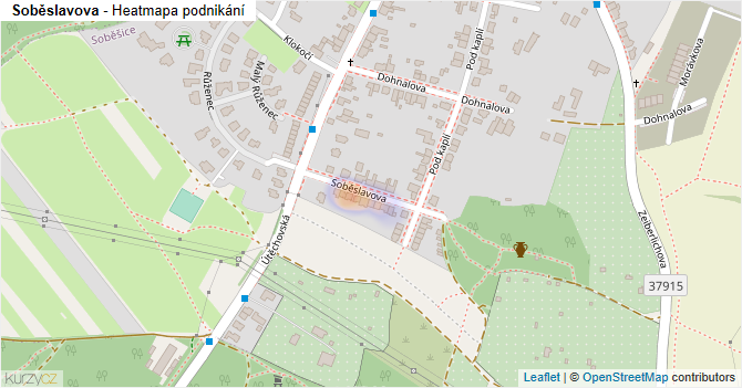 Soběslavova - mapa podnikání