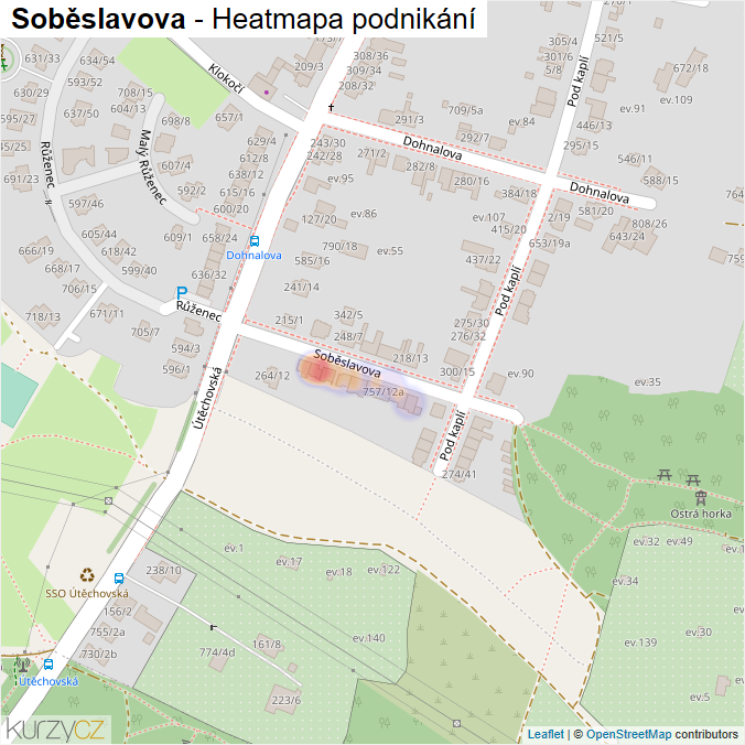 Mapa Soběslavova - Firmy v ulici.