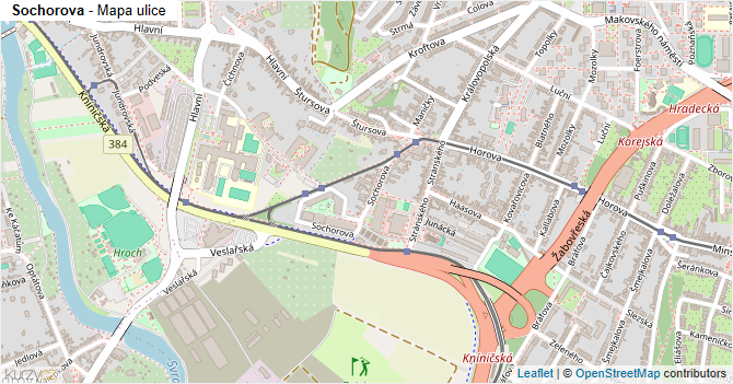 Sochorova - mapa ulice