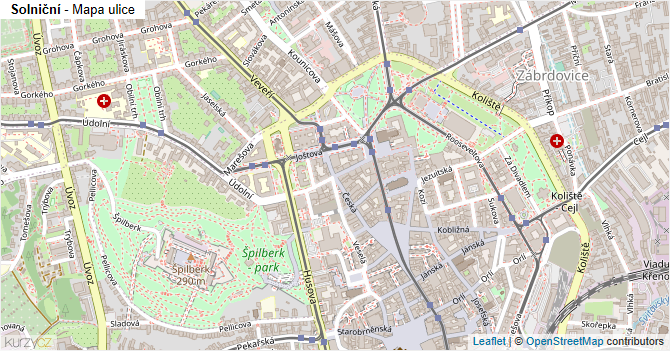 Solniční - mapa ulice