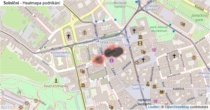 Solniční - mapa podnikání