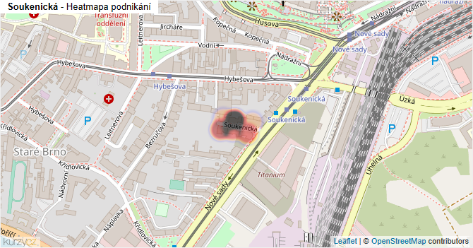 Soukenická - mapa podnikání