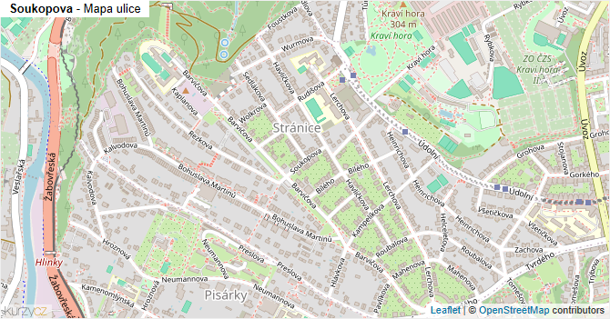 Soukopova - mapa ulice