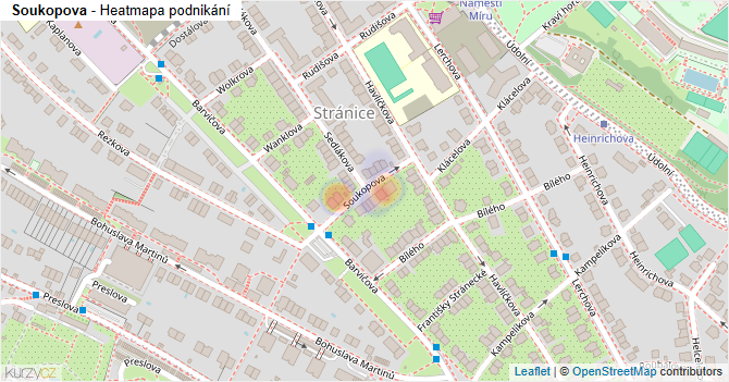 Soukopova - mapa podnikání