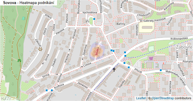 Sovova - mapa podnikání