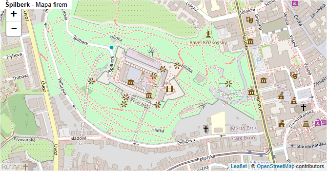 Špilberk - mapa firem