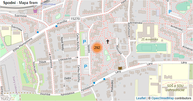 Spodní - mapa firem