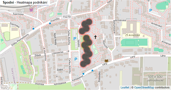 Spodní - mapa podnikání