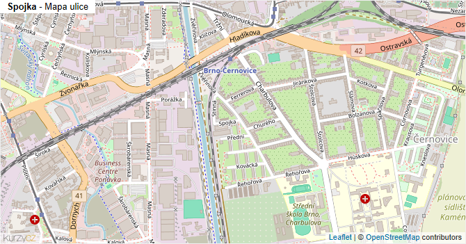 Spojka - mapa ulice