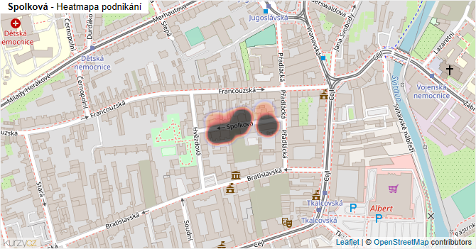 Spolková - mapa podnikání