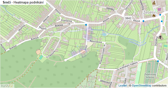 Srnčí - mapa podnikání