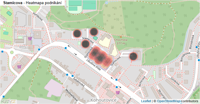 Stamicova - mapa podnikání