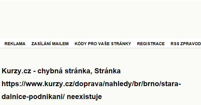 Stará dálnice - mapa podnikání