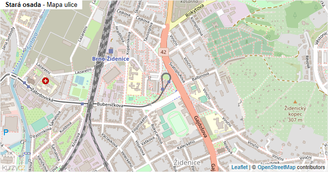 Stará osada - mapa ulice