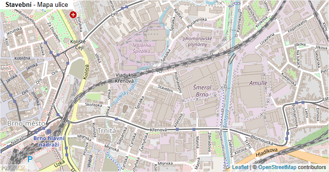 Stavební - mapa ulice