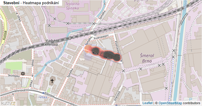 Stavební - mapa podnikání