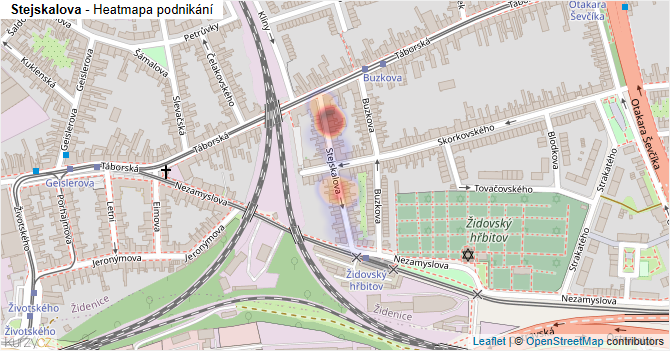 Stejskalova - mapa podnikání