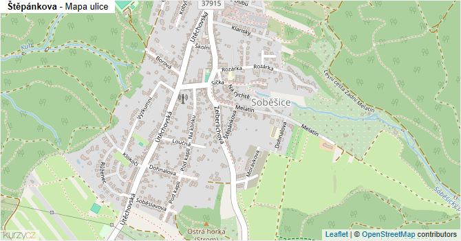 Štěpánkova - mapa ulice