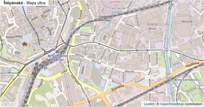 Štěpánská - mapa ulice