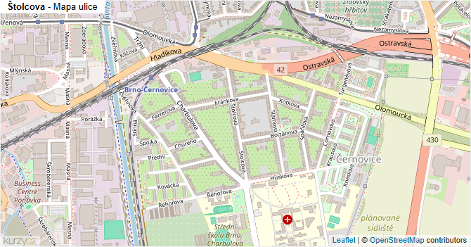 Štolcova - mapa ulice