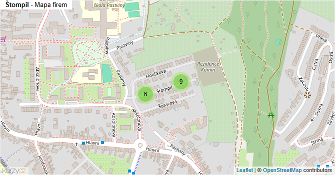 Štompil - mapa firem