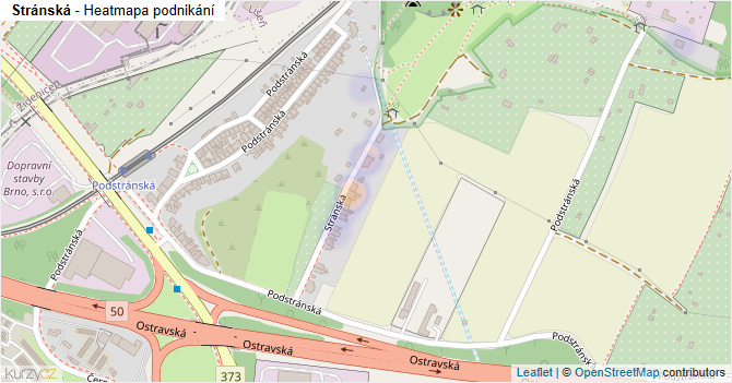 Stránská - mapa podnikání
