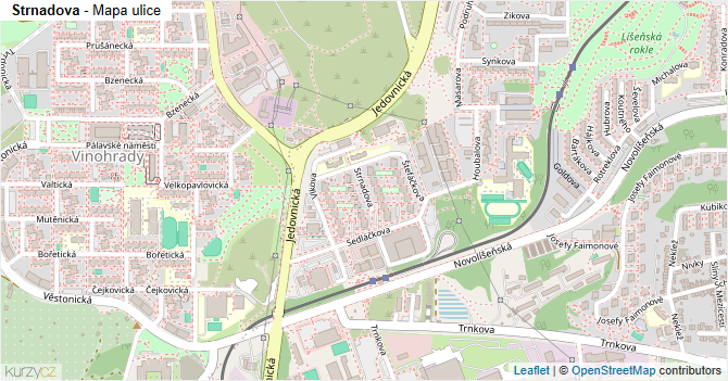 Strnadova - mapa ulice