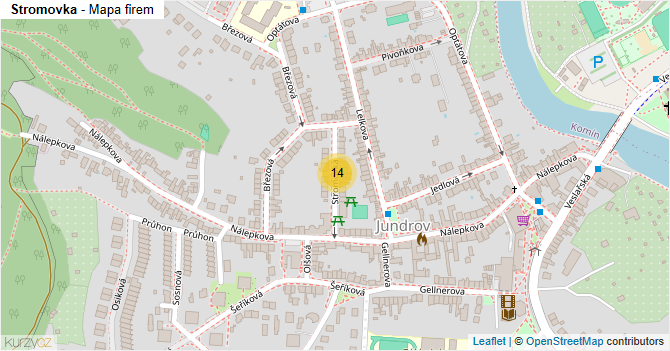 Stromovka - mapa firem